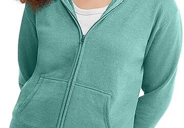 Hanes, Ecosmart Fleece Full Hoodie, Zip-up Hooded Sweatshirt for Women